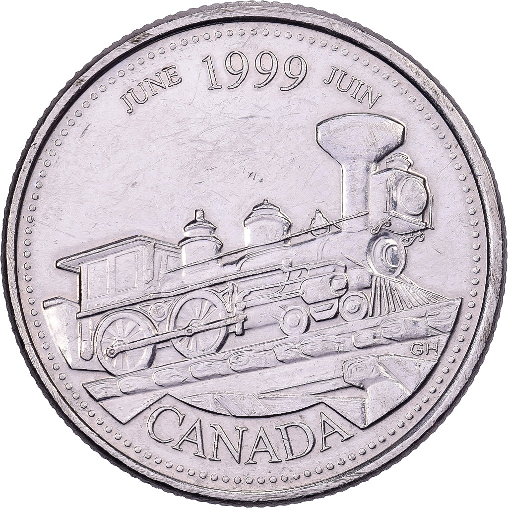 Canadá, Elizabeth II, 25 Cents, 1999, Royal Canadian Mint, Níquel, AU(55-58)