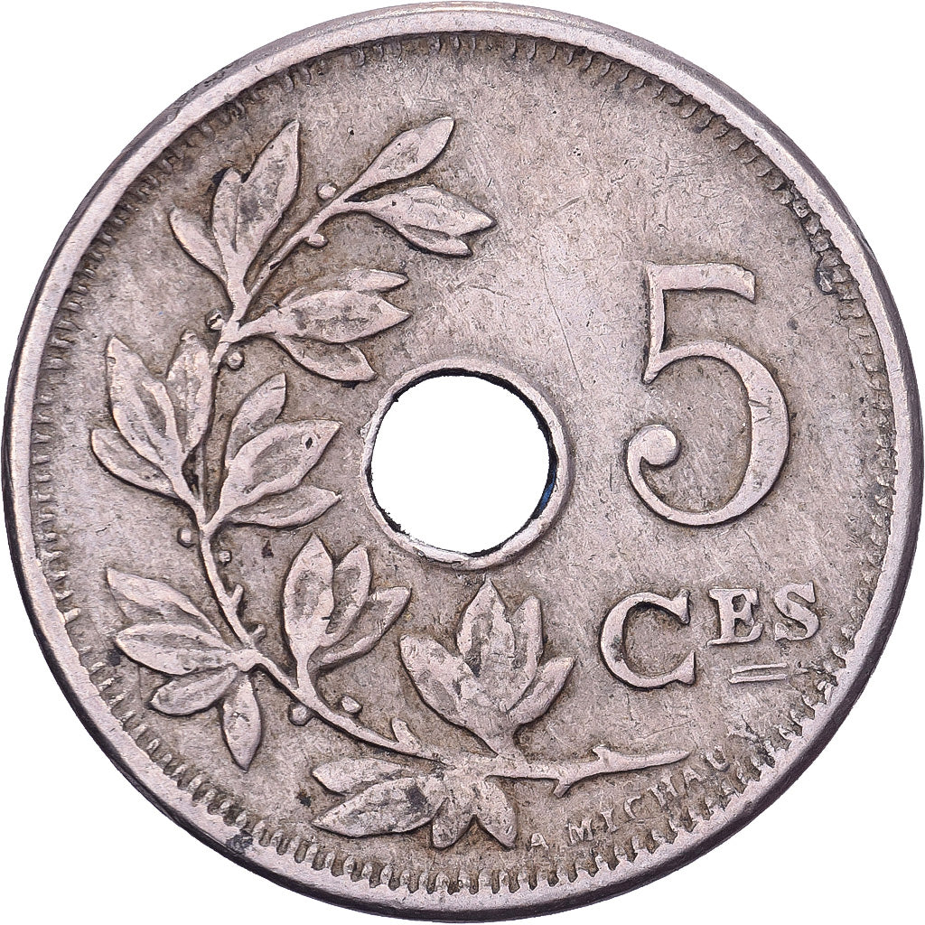 Belgium, Albert I, 5 Centimes, 1910, Brussels, Copper-nickel, EF(40-45), KM:66