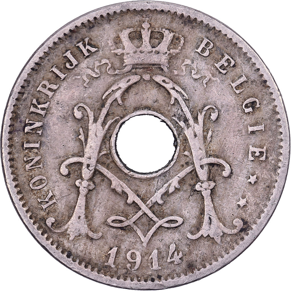 Belgien, Albert I, 5 Centimes, 1914, Brussels, Kupfer-Nickel, S+, KM:67