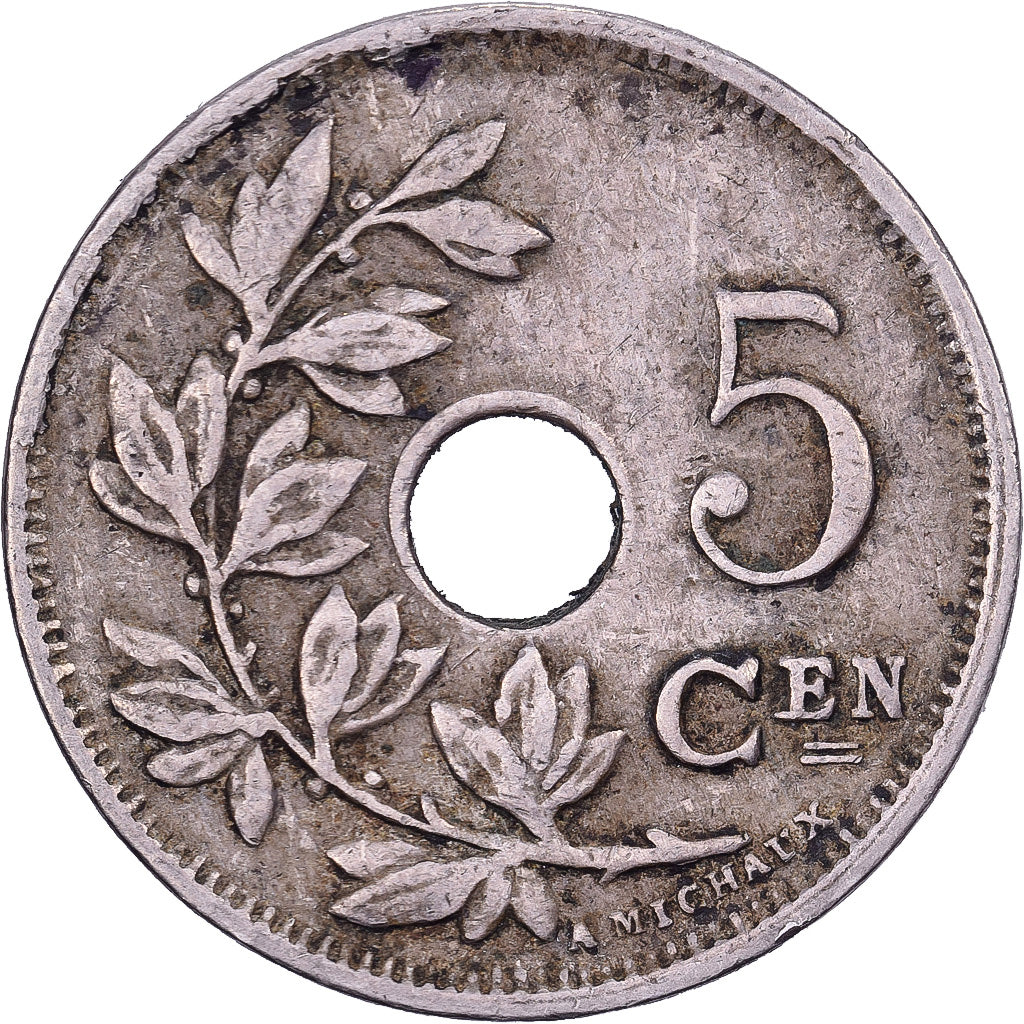Belgien, Albert I, 5 Centimes, 1914, Brussels, Kupfer-Nickel, S+, KM:67
