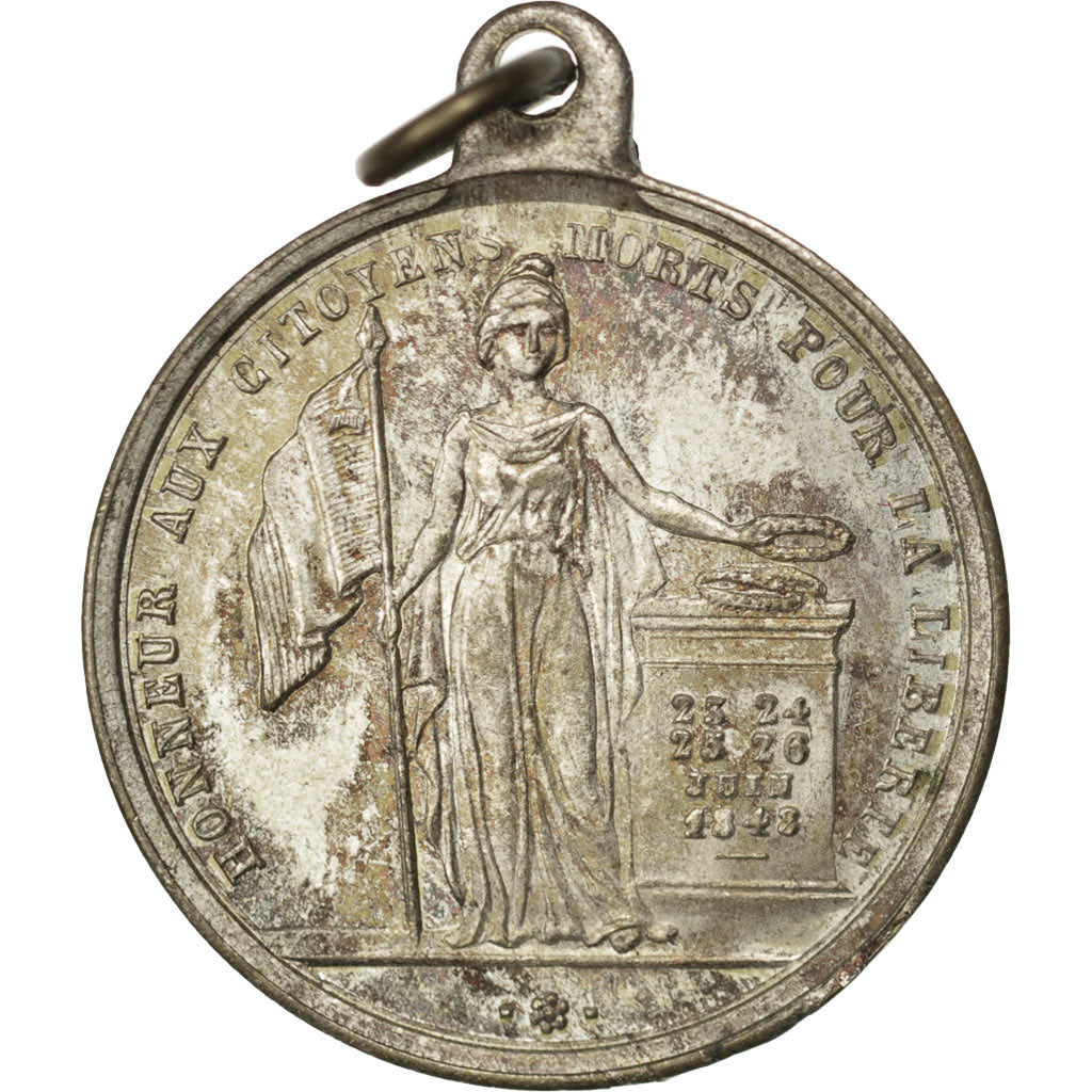 France, Medal, French Second Republic, 1848, Copper, AU(50-53)