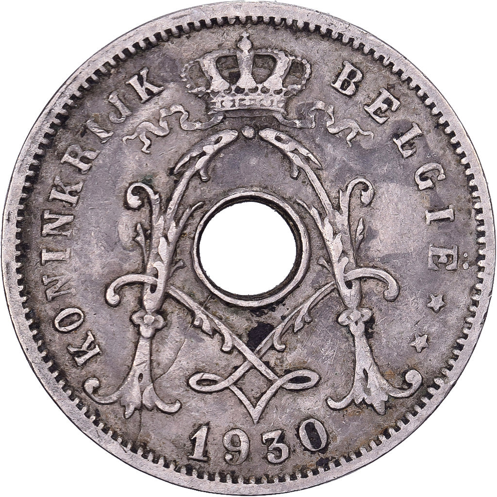 Belgio, Albert I, 5 Centimes, 1930, Brussels, Rame-nichel, BB, KM:67