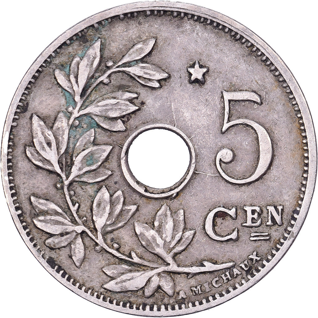 Belgio, Albert I, 5 Centimes, 1930, Brussels, Rame-nichel, BB, KM:67