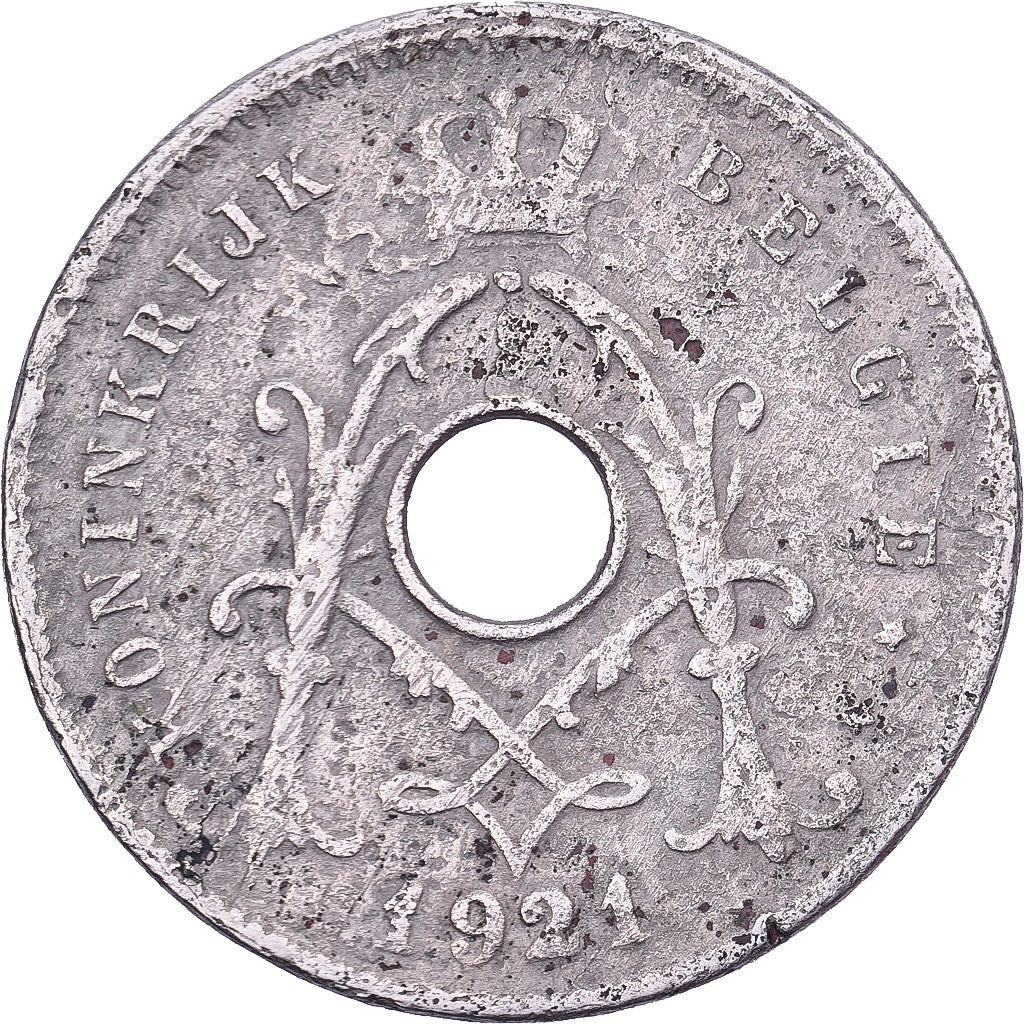 België, Albert I, 5 Centimes, 1921, Brussels, Cupro-nikkel, FR+, KM:67