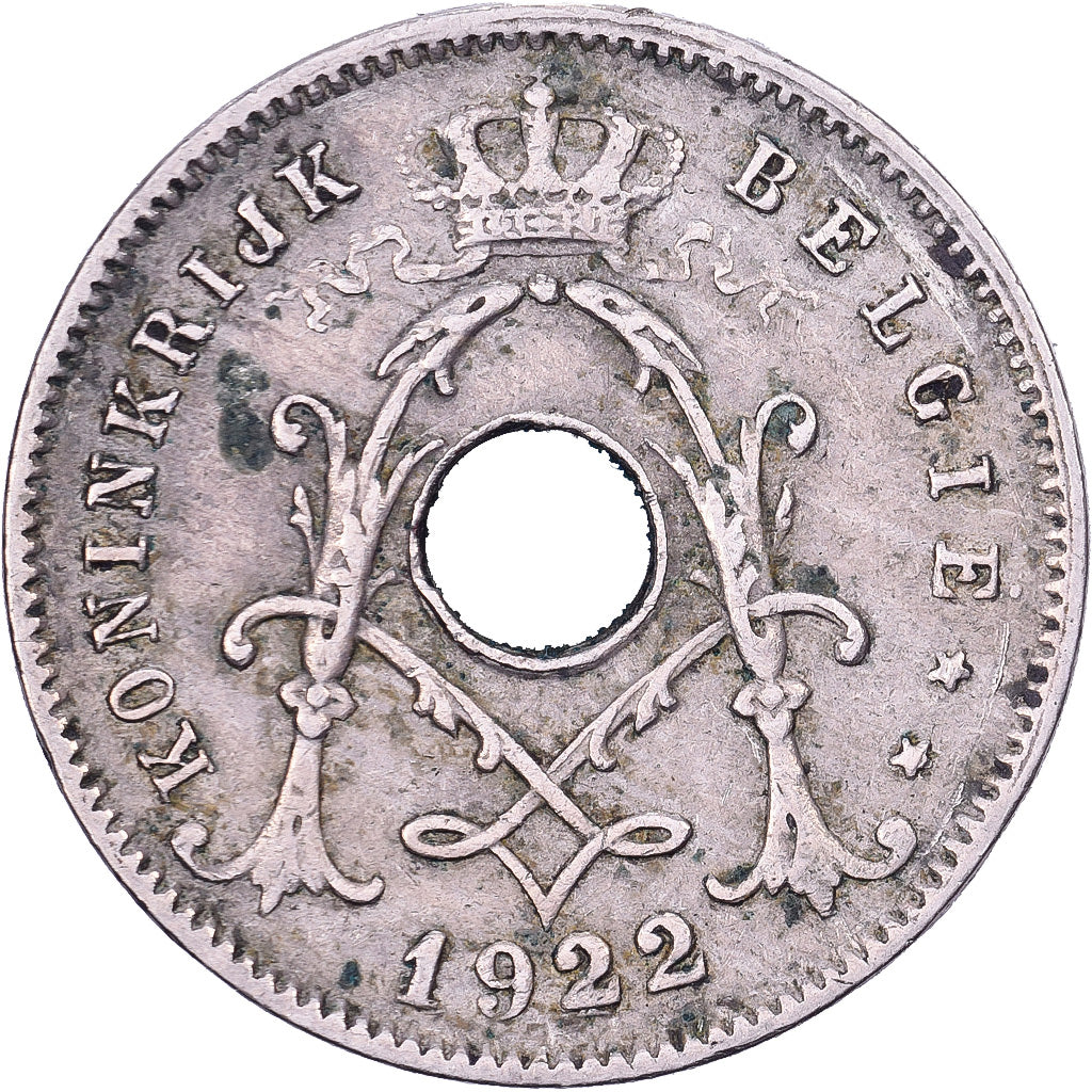 Bélgica, Albert I, 5 Centimes, 1922, Brussels, Cobre-níquel, EF(40-45), KM:67