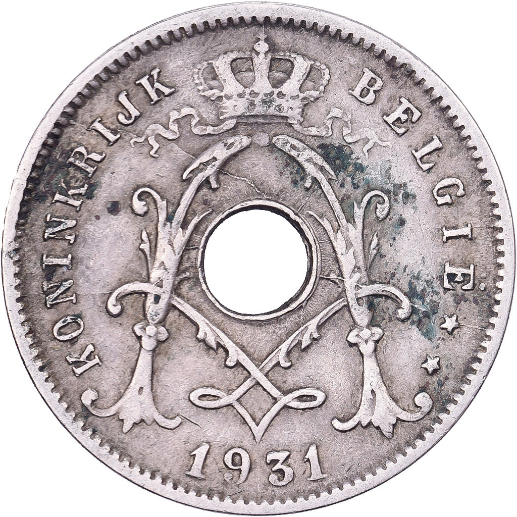 Bélgica, Albert I, 5 Centimes, 1931, Brussels, Cobre-níquel, EF(40-45), KM:67