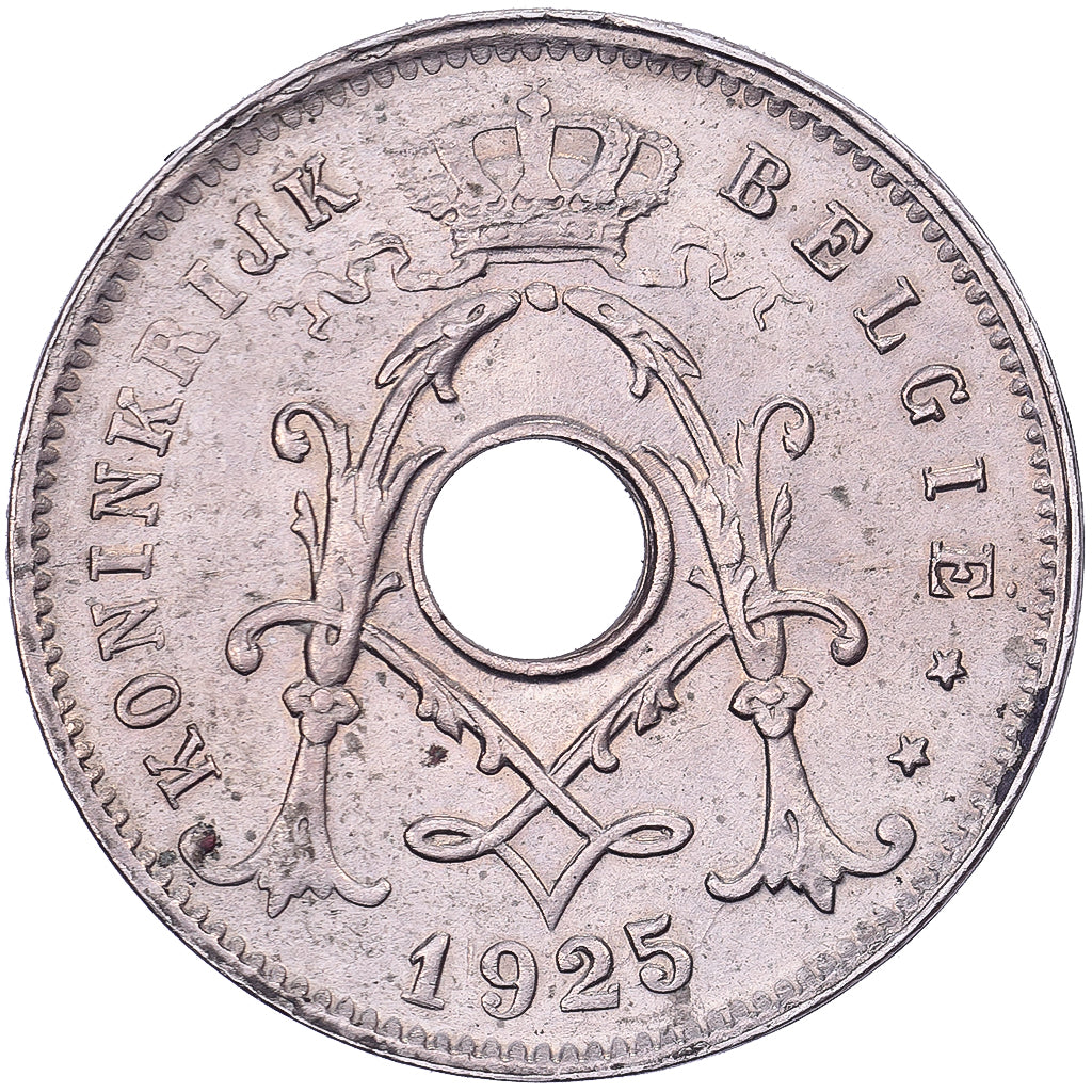 Belgium, Albert I, 5 Centimes, 1925, Brussels, Copper-nickel, AU(50-53), KM:67
