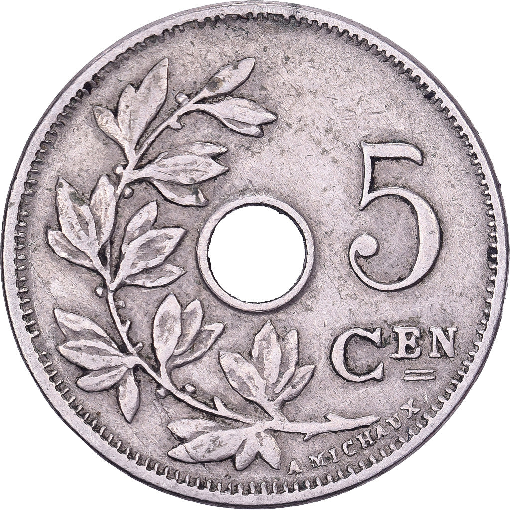 Belgium, Albert I, 5 Centimes, 1910, Brussels, Copper-nickel, EF(40-45), KM:67