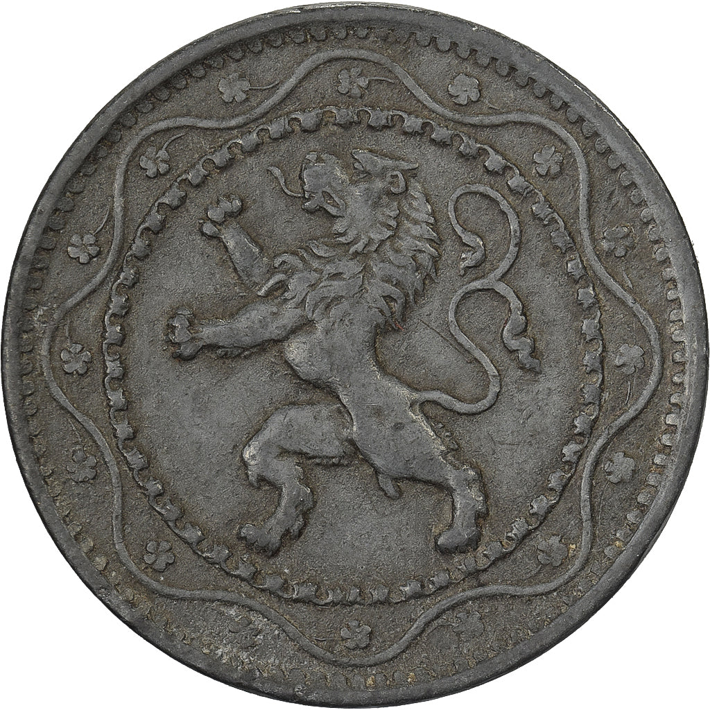 Belgio, Albert I, 5 Centimes, 1916, Brussels, Zinco, BB, KM:80