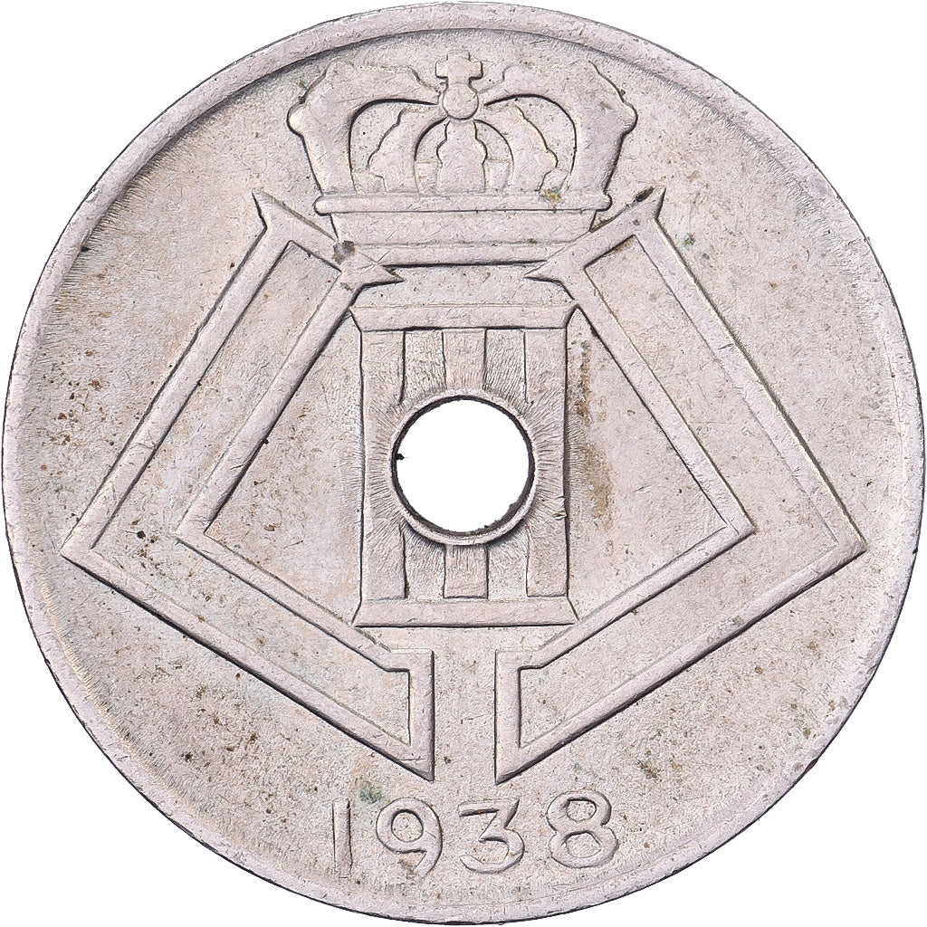 Belgium, Leopold III, 5 Centimes, 1938, Brussels, Nickel-brass, EF(40-45)