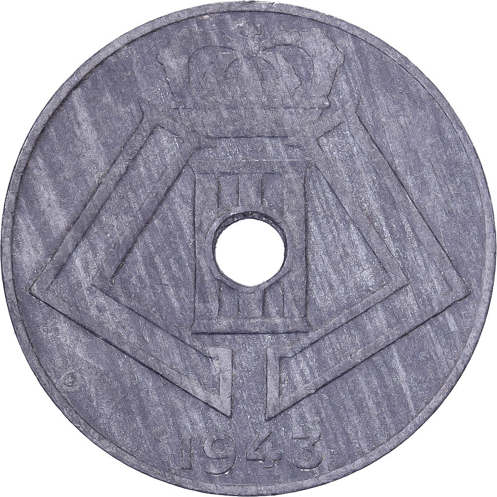 Belgique, Leopold III, 10 Centimes, 1943, Bruxelles, Zinc, TTB, KM:125