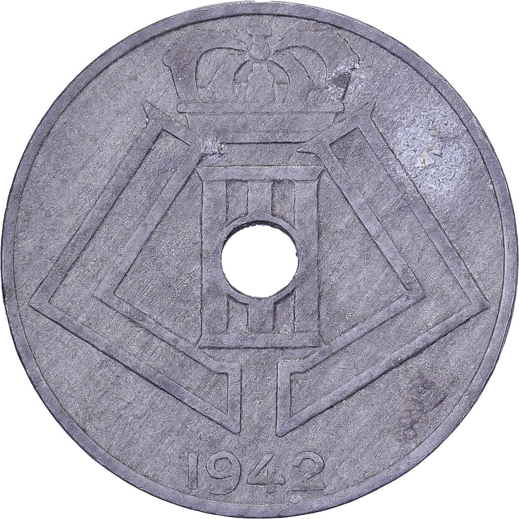 Belgique, Leopold III, 10 Centimes, 1942, Bruxelles, Zinc, TTB, KM:125
