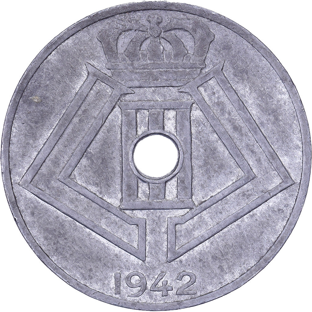 Belgique, Leopold III, 10 Centimes, 1942, Bruxelles, Zinc, TTB, KM:126