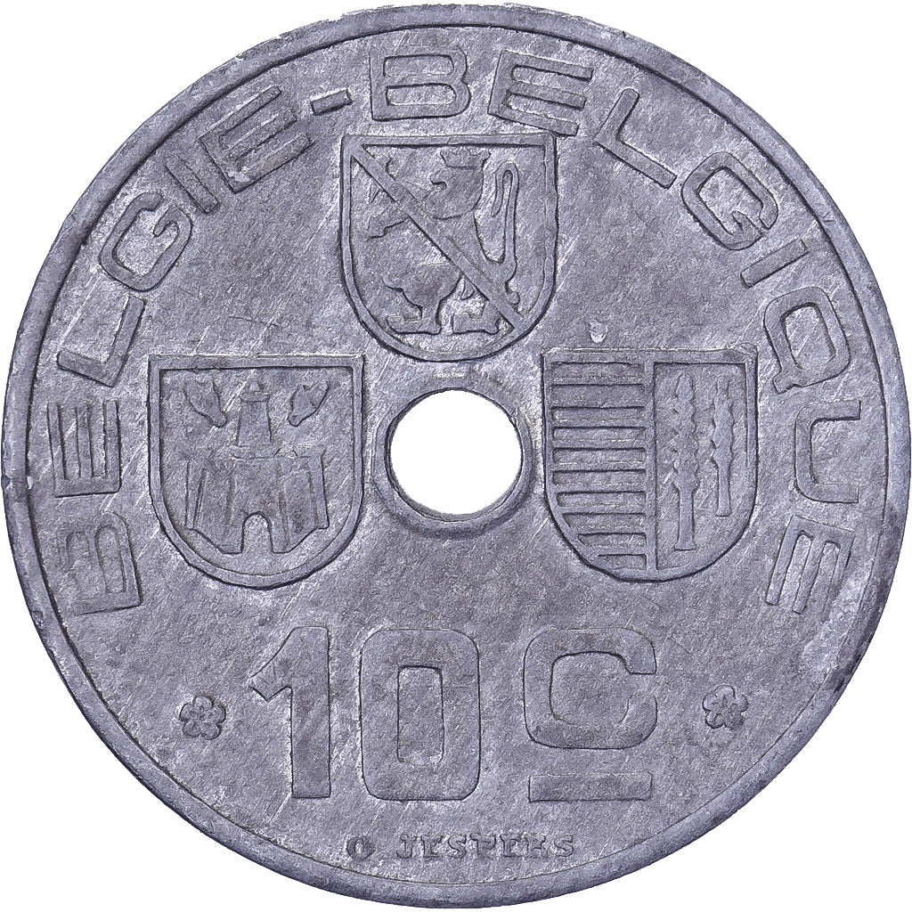 Belgique, Leopold III, 10 Centimes, 1942, Bruxelles, Zinc, TTB, KM:126