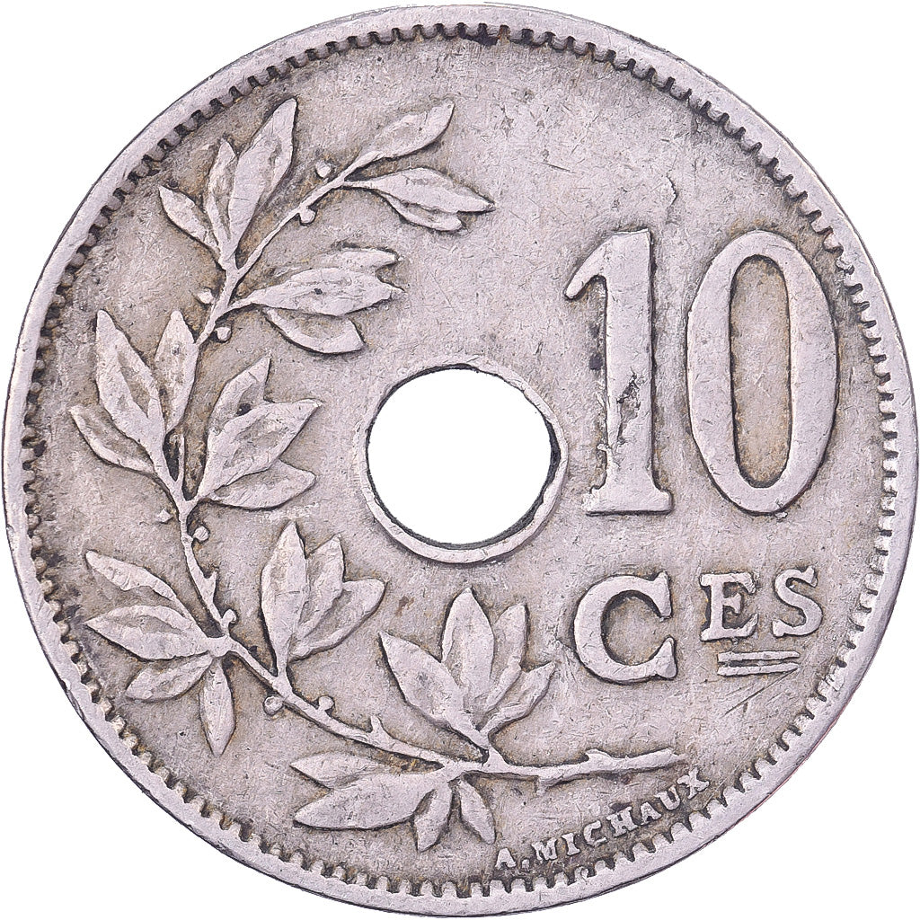 Bélgica, Albert I, 10 Centimes, 1927, Brussels, Cobre-níquel, EF(40-45)