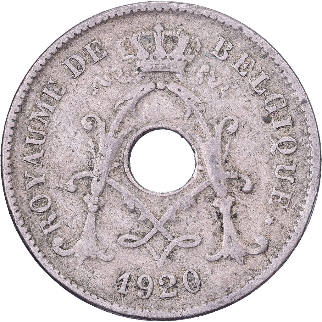 Belgium, Albert I, 10 Centimes, 1920, Brussels, Copper-nickel, EF(40-45)