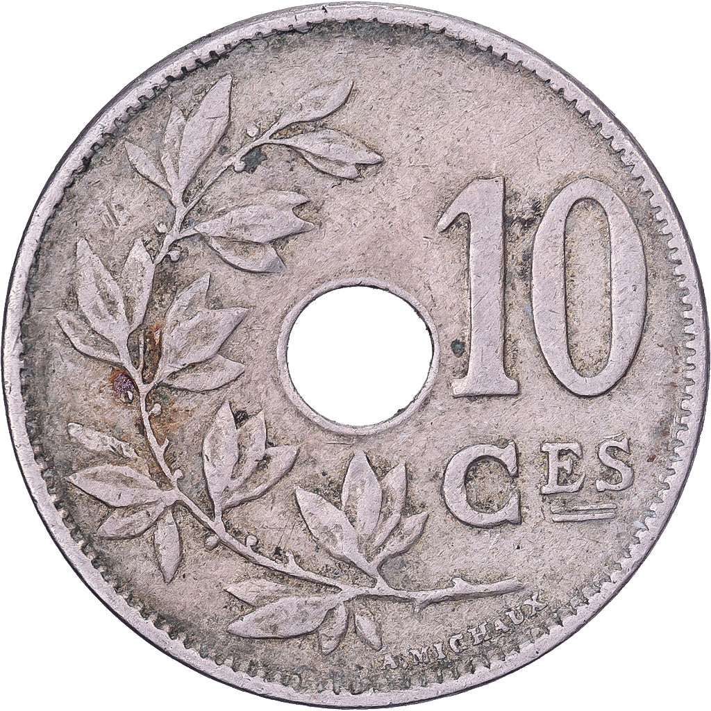 Belgium, Albert I, 10 Centimes, 1920, Brussels, Copper-nickel, EF(40-45)