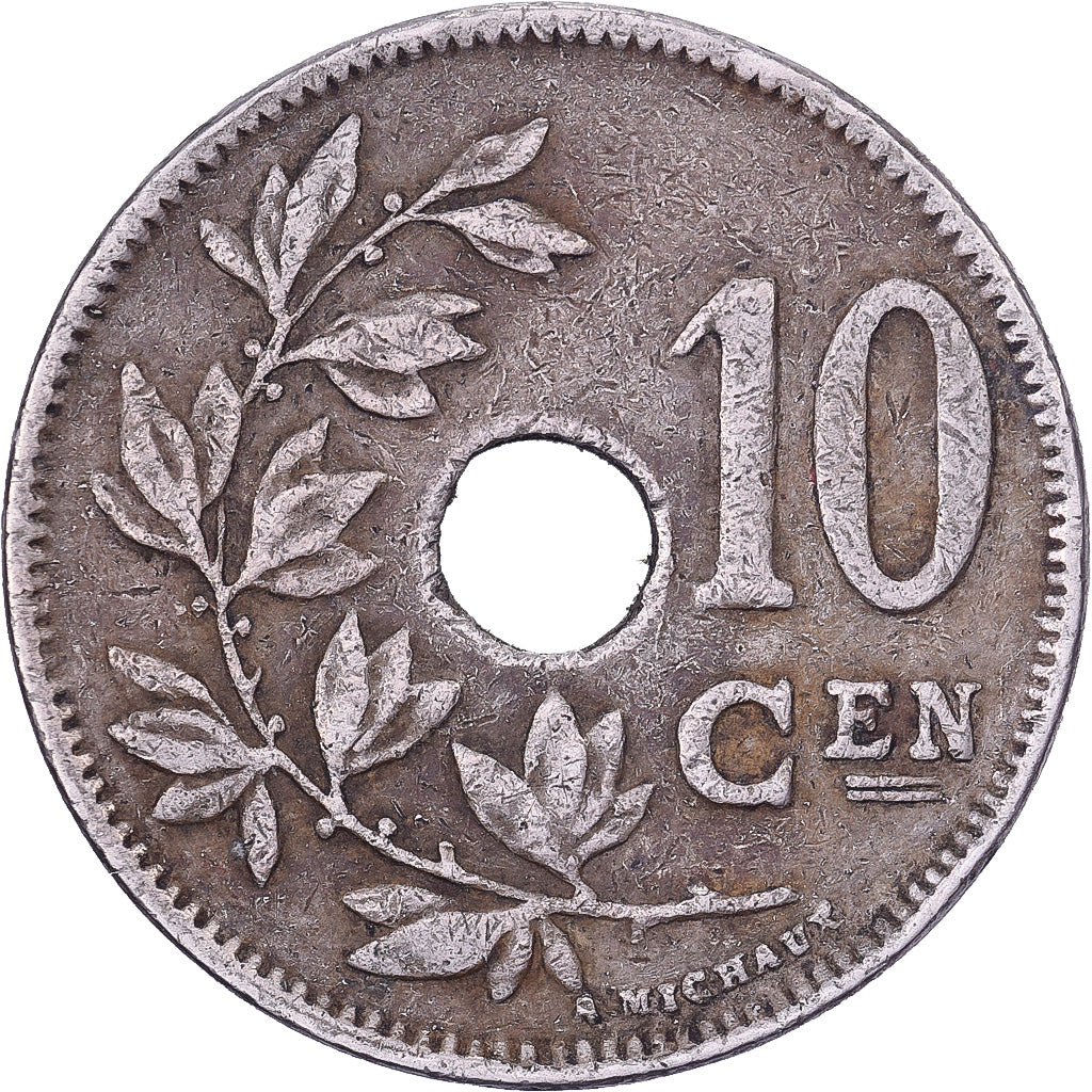 België, Albert I, 10 Centimes, 1927, Brussels, Cupro-nikkel, FR+, KM:86