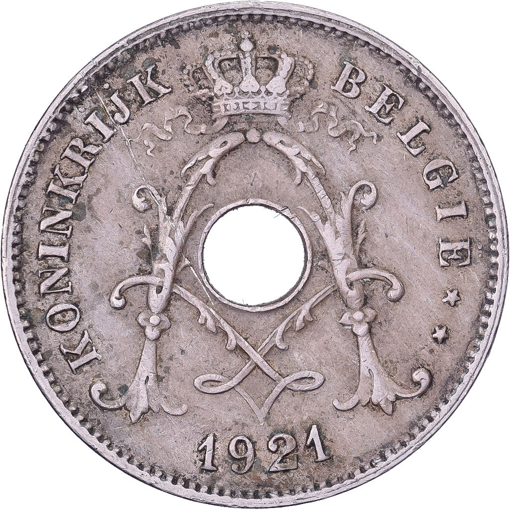 Belgium, Albert I, 10 Centimes, 1921, Brussels, Copper-nickel, EF(40-45), KM:86