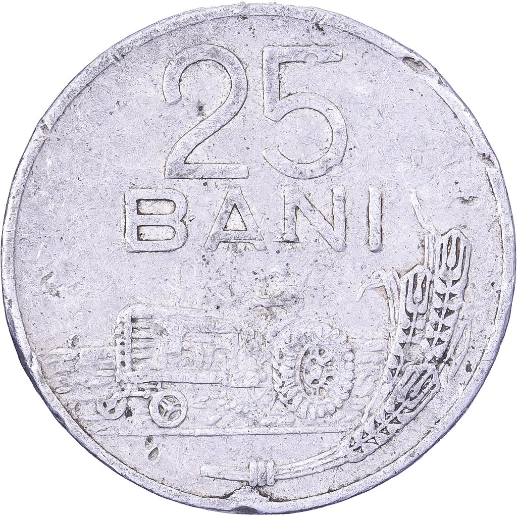 Romania, 25 Bani, 1982, Alluminio, MB+, KM:94a