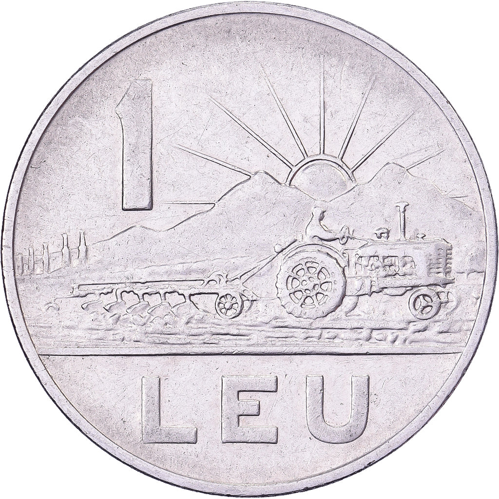 Romania, Leu, 1966, Acciaio ricoperto in nichel, BB, KM:95
