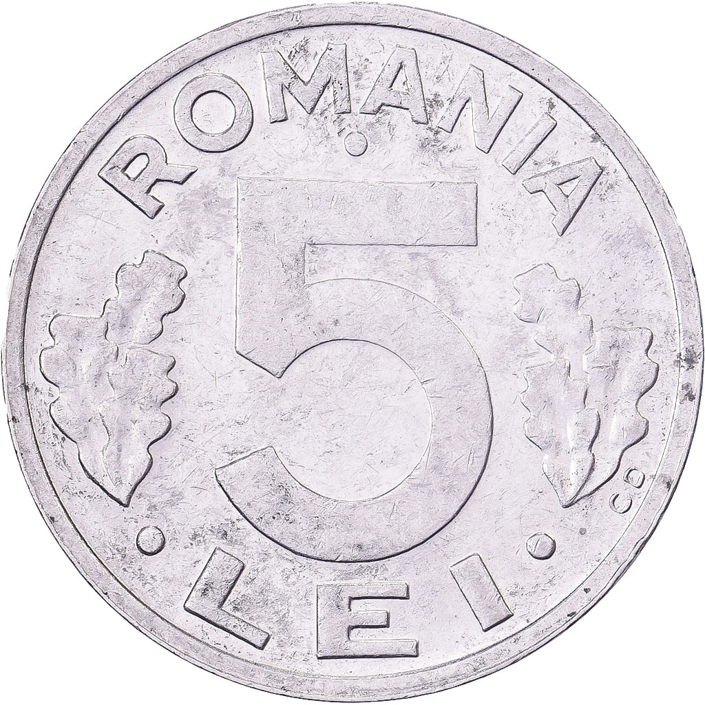Roemenië, 5 Lei, 1992, Nickel plated steel, ZF+, KM:114