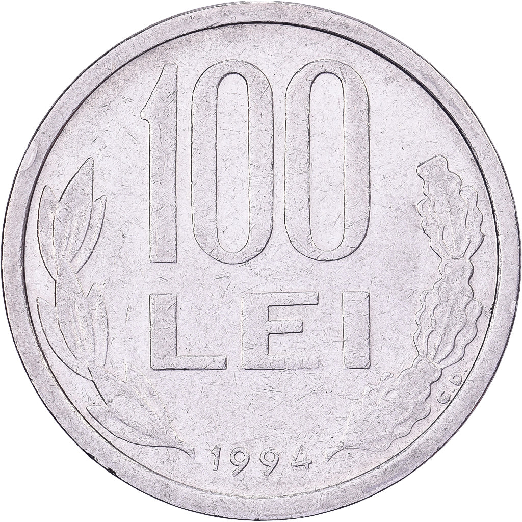 Romania, 100 Lei, 1994, Acciaio placcato nichel, BB+, KM:111