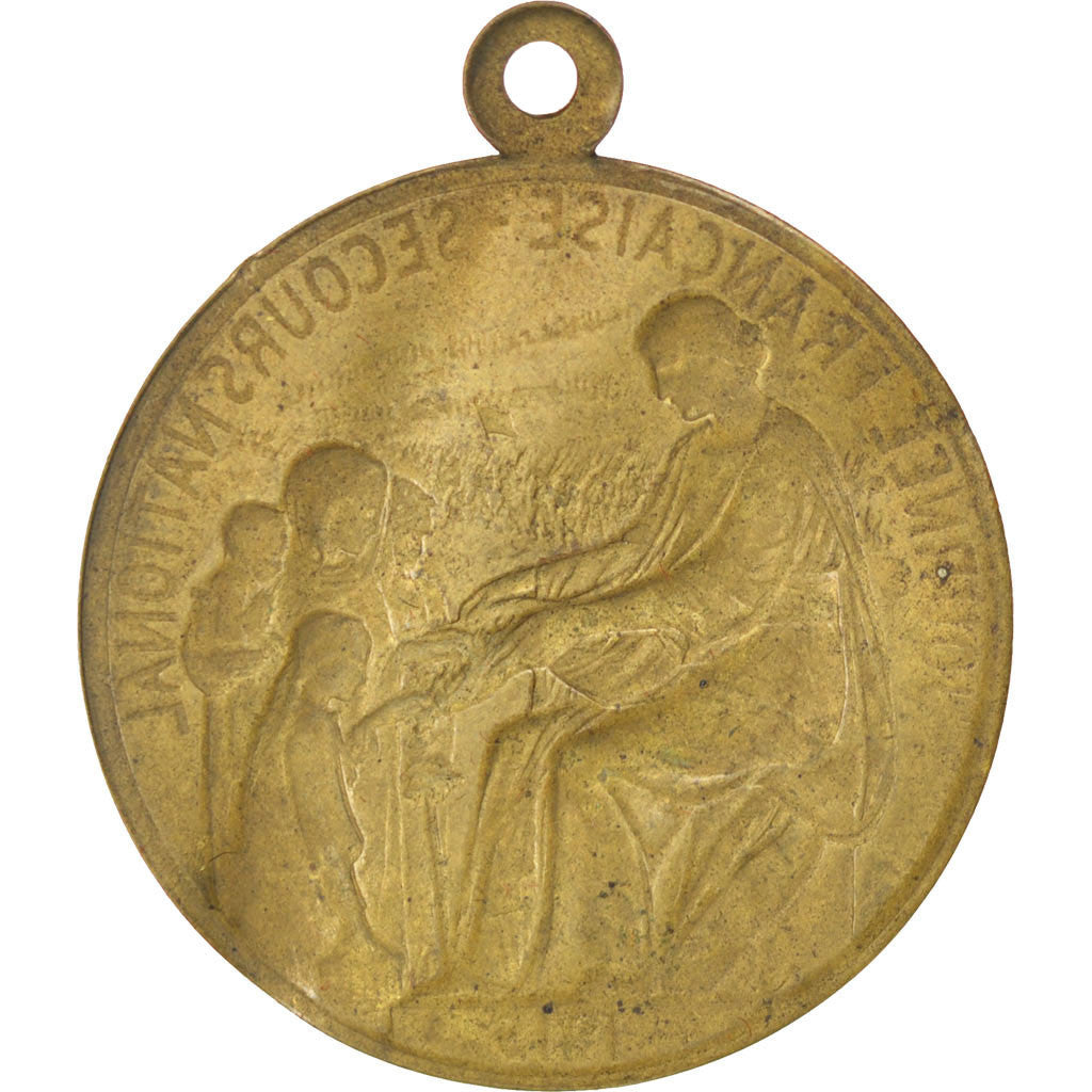França, medalha, Terceira República Francesa, 1915, Cobre, EF(40-45)
