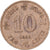 Hong Kong, Elizabeth II, 10 Cents, 1986, Níquel - latón, MBC, KM:55