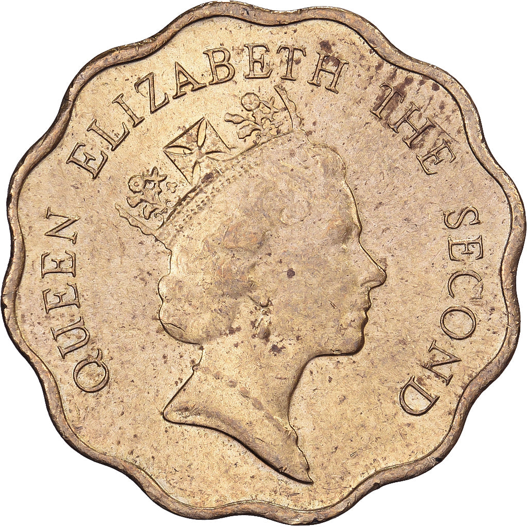 Hong Kong, Elizabeth II, 20 Cents, 1991, Níquel - latón, EBC, KM:59