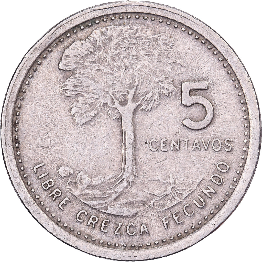 Guatemala, 5 Centavos, 1978, Miedź-Nikiel, EF(40-45), KM:276.1