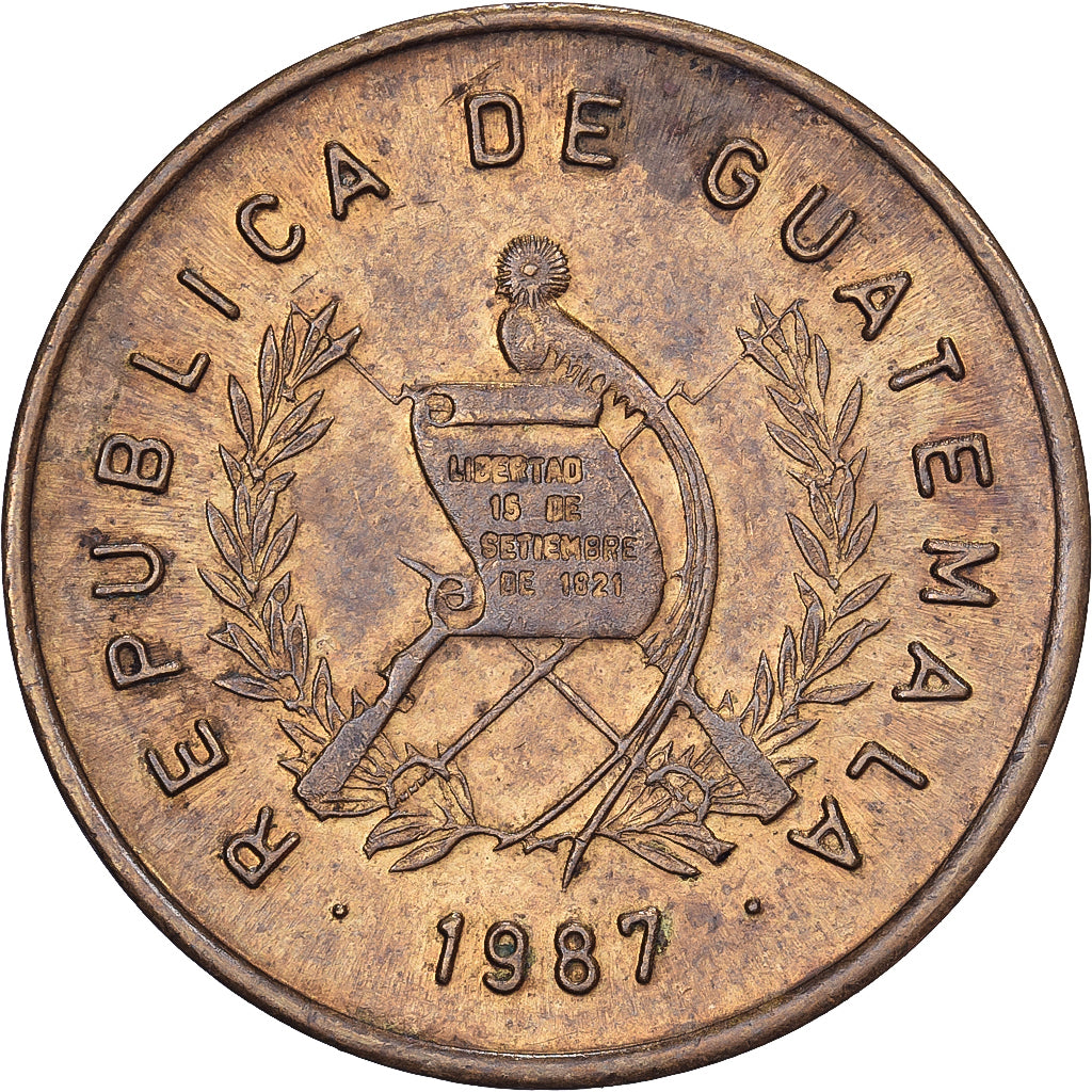 Guatemala, Centavo, Un, 1987, Laiton, SUP, KM:275.3