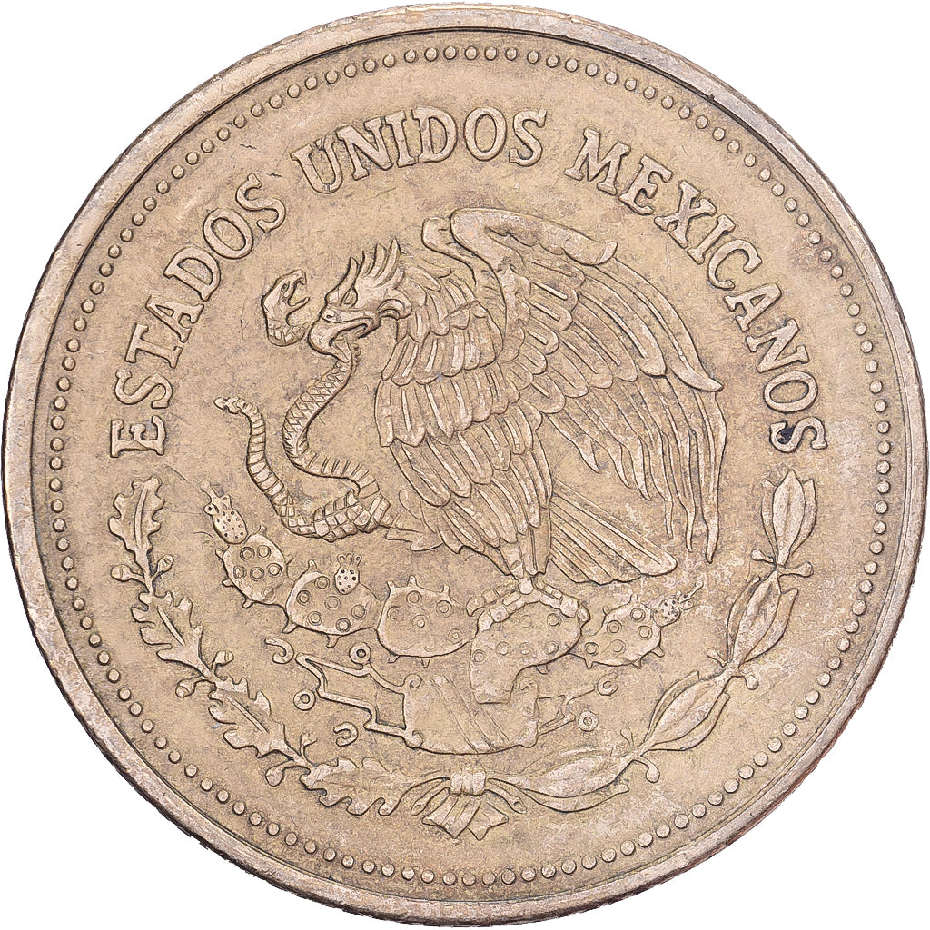 México, 1000 Pesos, 1989, Mexico City, Aluminio - bronce, MBC, KM:536