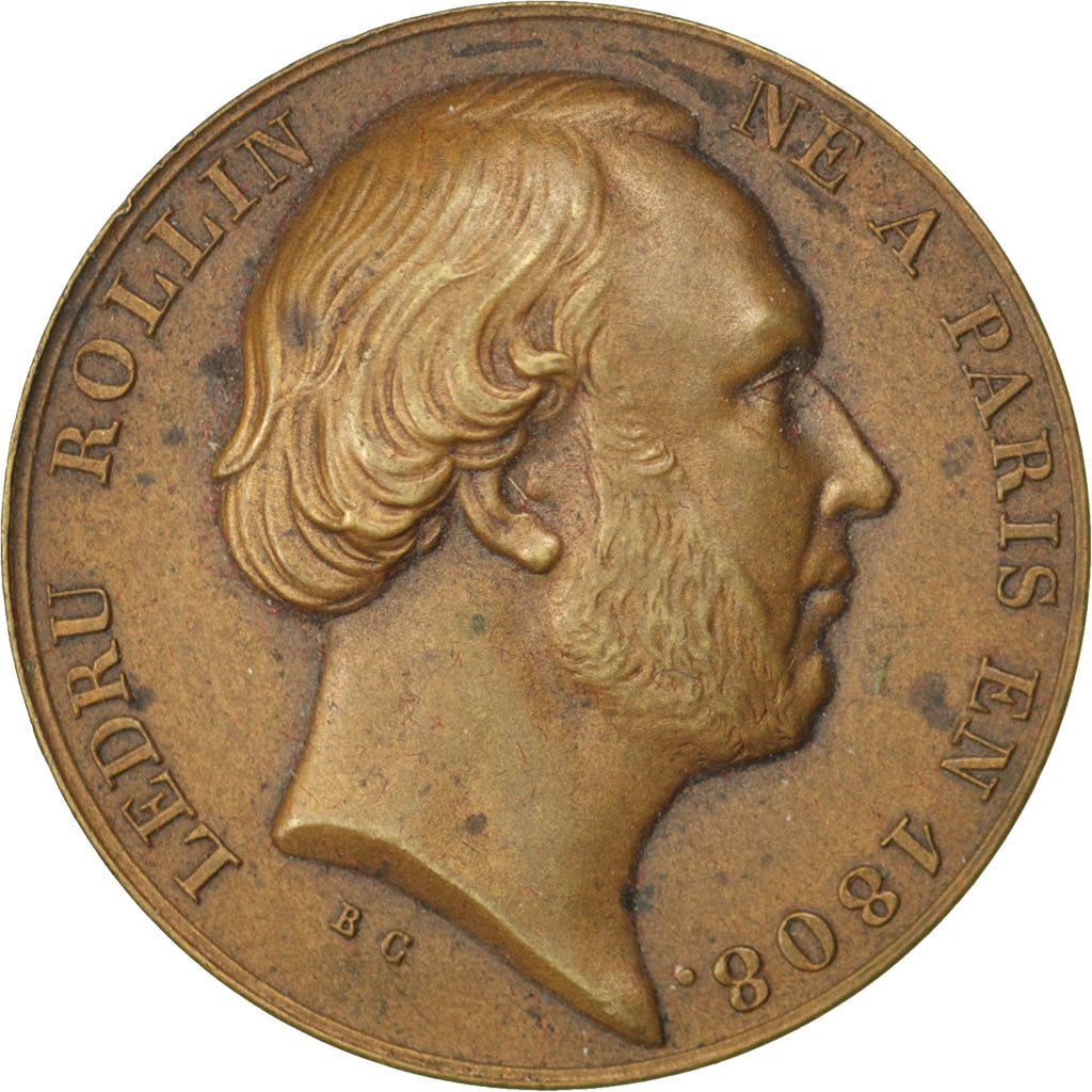 França, medalha, Segunda República Francesa, 1848, Cobre, AU(50-53)