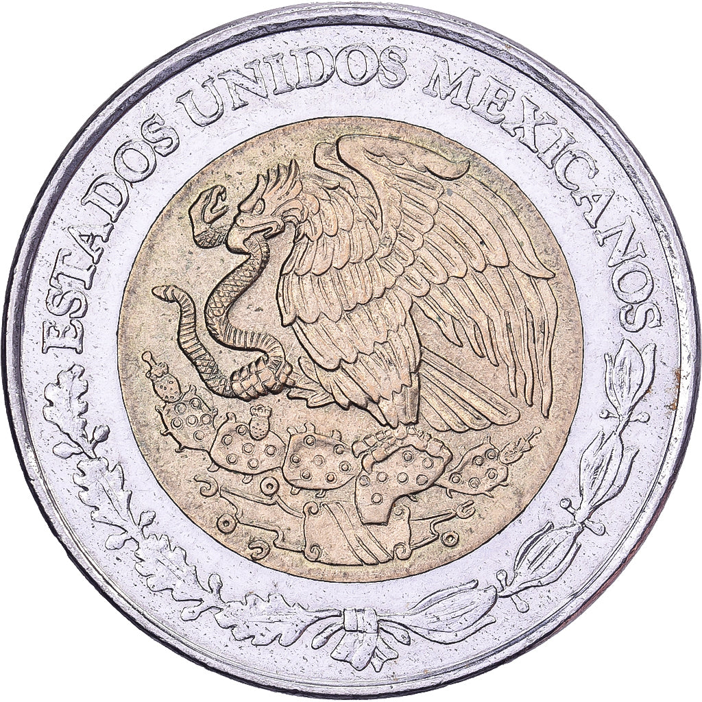 Mexico, 5 Nuevo Pesos, 1993, Mexico City, Bi-Metallic, ZF+, KM:552