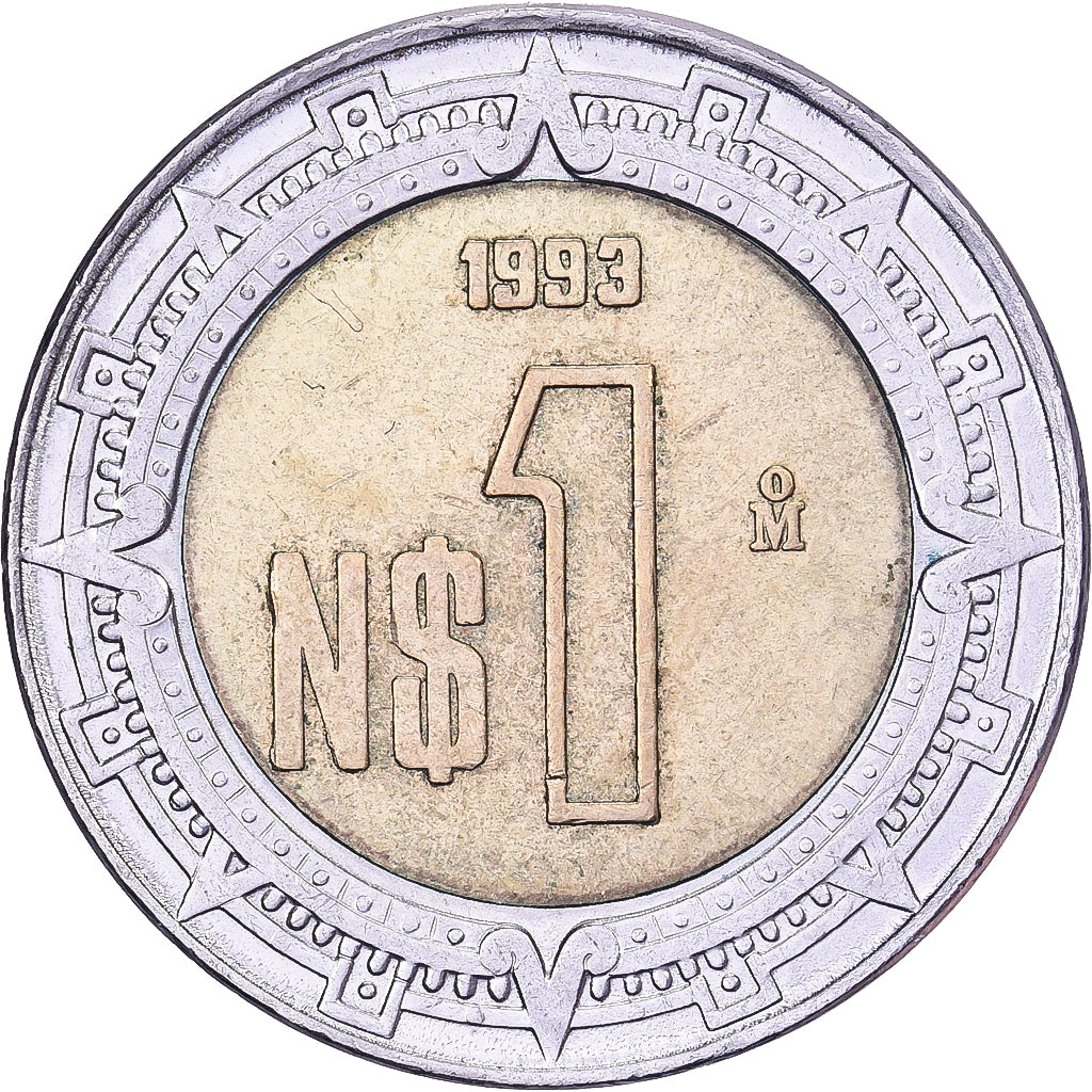 Mexico, Nuevo Peso, 1993, Mexico City, Bi-Metallic, AU(50-53), KM:550