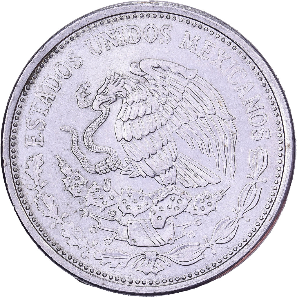 México, 50 Pesos, 1990, Mexico City, Acero inoxidable, MBC+, KM:495a