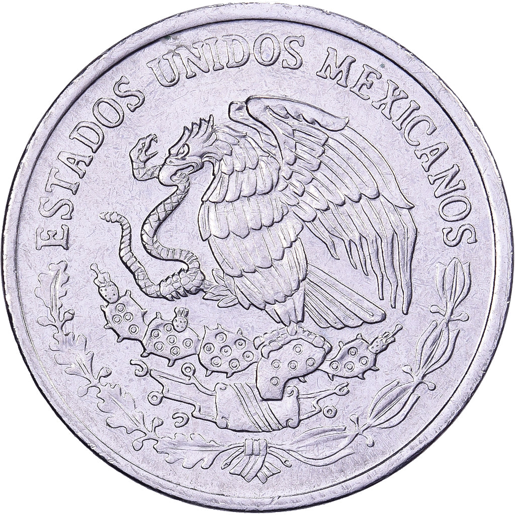 México, 10 Centavos, 1993, Mexico City, Aço Inoxidável, AU(55-58), KM:547