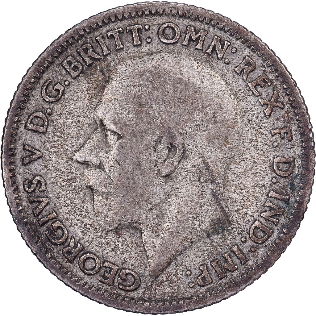 Gran Bretagna, George V, 6 Pence, 1930, Argento, MB+, KM:832