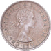Gran Bretagna, Elizabeth II, 1/2 Crown, 1961, Rame-nichel, BB, KM:907