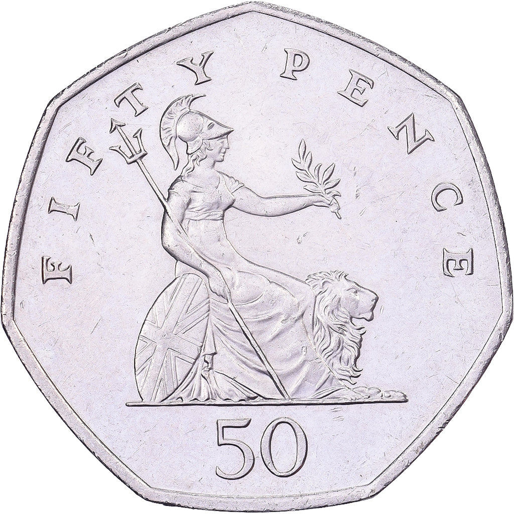 Grã-Bretanha, Elizabeth II, 50 Pence, 1997, Cobre-níquel, AU(50-53), KM:940.2