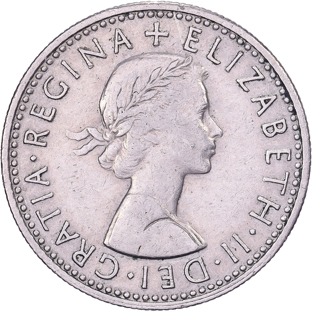 Groot Bretagne, Elizabeth II, 6 Pence, 1965, Cupro-nikkel, ZF, KM:903
