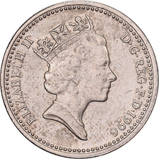 Great Britain, Elizabeth II, Pound, 1996, Nickel-brass, EF(40-45), KM:972