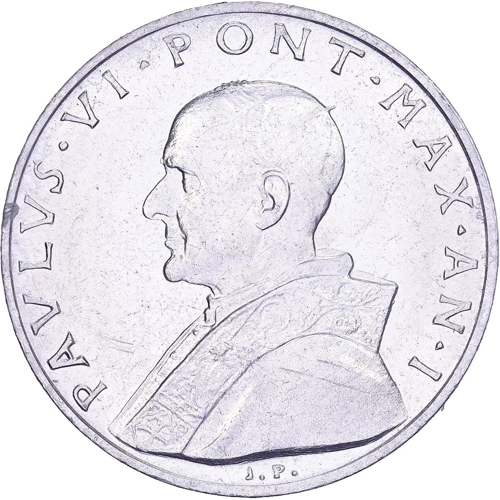 Vatican, Paul VI, 10 Lire, 1963, Rome, Aluminum, AU(55-58), KM:79.1