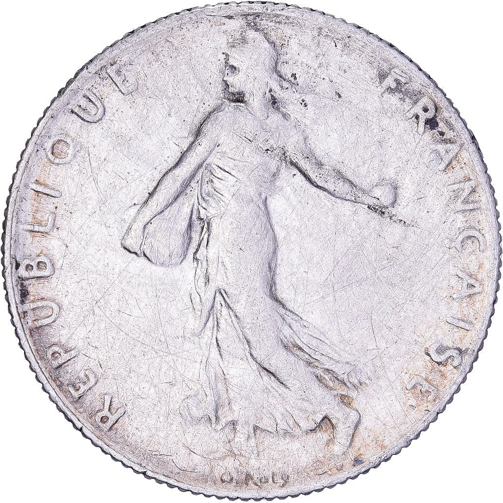 França, 50 Centimes, Semeuse, 1919, Paris, Prata, EF(40-45), Gadoury:420
