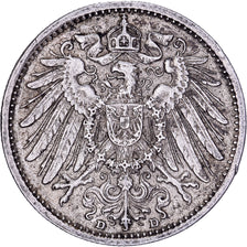 German Empire, Wilhelm II, Mark, 1915, Munich, Silber, SS, KM:14