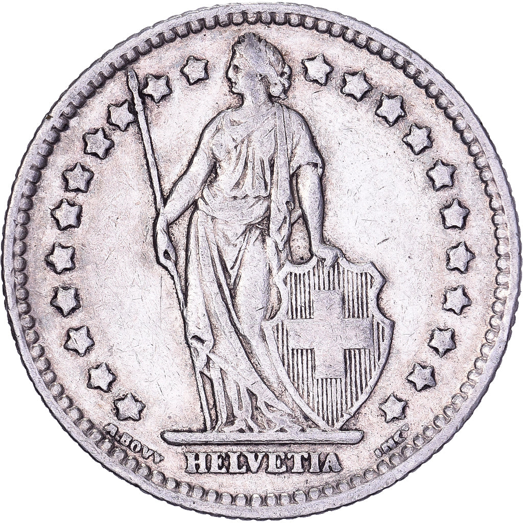 Zwitserland, Franc, 1928, Bern, Zilver, ZF, KM:24