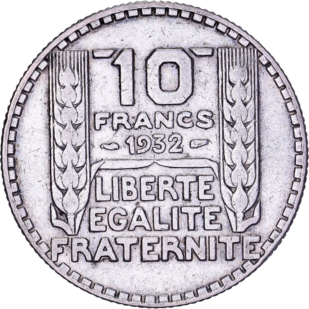 Francja, 10 Francs, Turin, 1932, Paris, Srebro, EF(40-45), Gadoury:801, KM:878