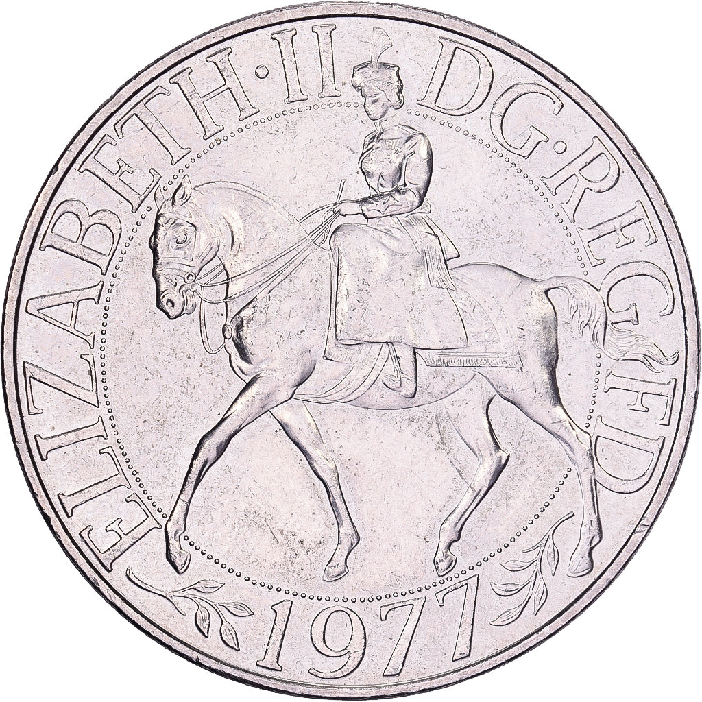Grã-Bretanha, Elizabeth II, 25 New Pence, 1977, Cobre-níquel, AU(50-53)