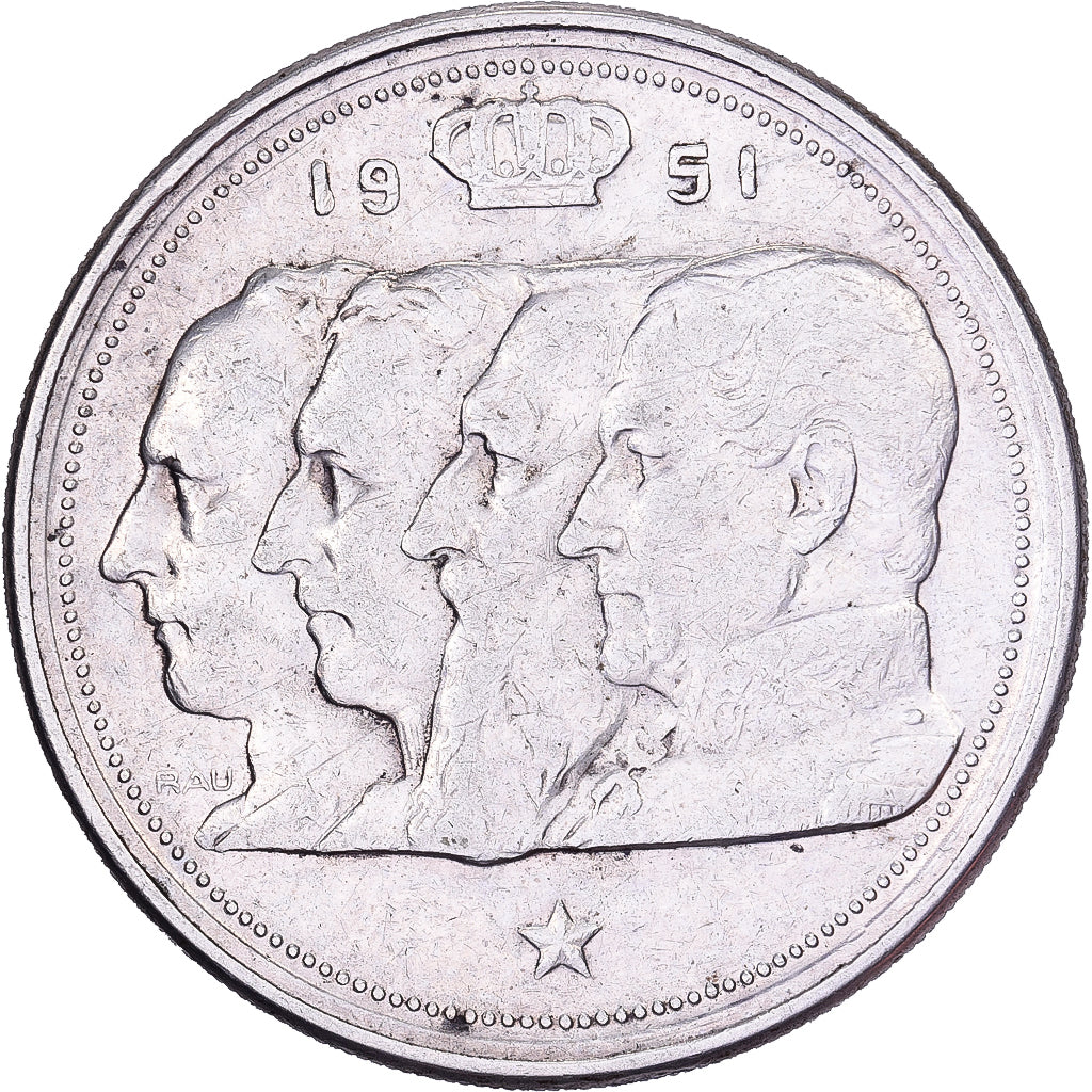 Belgio, Régence Prince Charles, 100 Francs, 100 Frank, 1951, Brussels, Argento